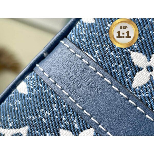 1:1 Replica Louis Vuitton Speedy Bandouliere 25 Monogram Denim Jacquard Navy Blue 9.8in/25cm LV M59609