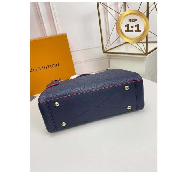 1:1 Replica Louis Vuitton Surene MM Monogram Empreinte Navy Blue/Red For Women 14.6in/37cm M43759