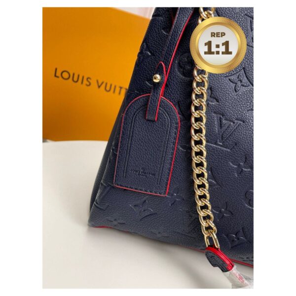 1:1 Replica Louis Vuitton Surene MM Monogram Empreinte Navy Blue/Red For Women 14.6in/37cm M43759