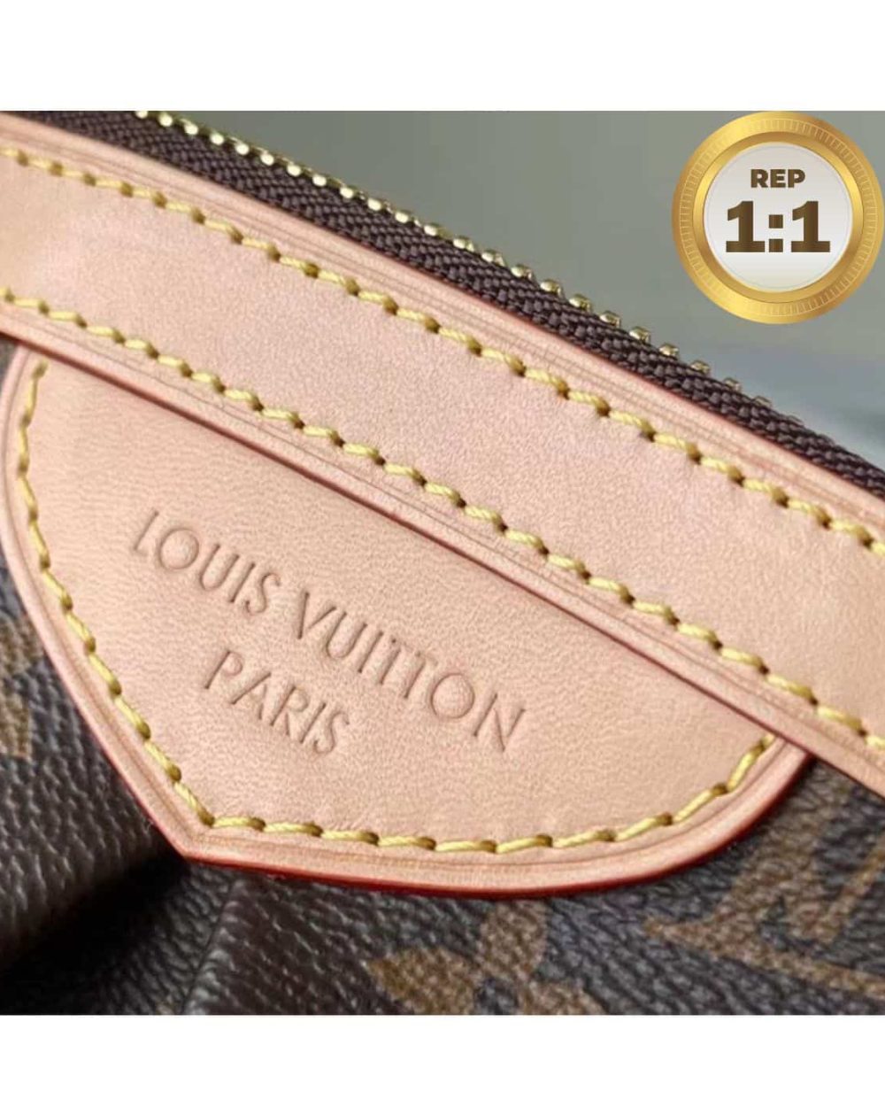 1:1 Replica Louis Vuitton Tivoli PM Bag Monogram Canvas Brown 14.2in/36cm For Women LV M40143