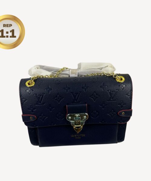 1:1 Replica Louis Vuitton Vavin MM Monogram Empreinte Navy Blue For Women 9.8in/25cm LV M43925