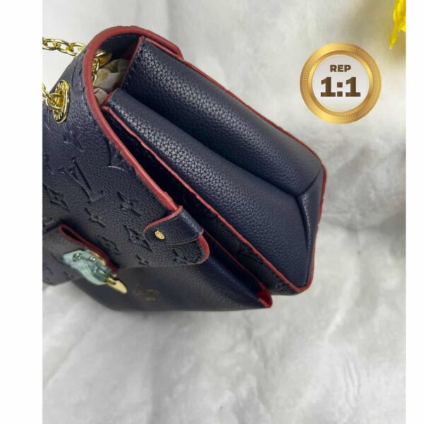 1:1 Replica Louis Vuitton Vavin MM Monogram Empreinte Navy Blue For Women 9.8in/25cm LV M43925