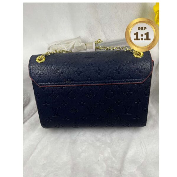 1:1 Replica Louis Vuitton Vavin MM Monogram Empreinte Navy Blue For Women 9.8in/25cm LV M43925