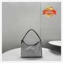 1:1 Replica Prada Satin Mini-Bag With Crystals Silver For Women 8.6in/22cm 1BC515_2AWL_F0T7O_V_OOO