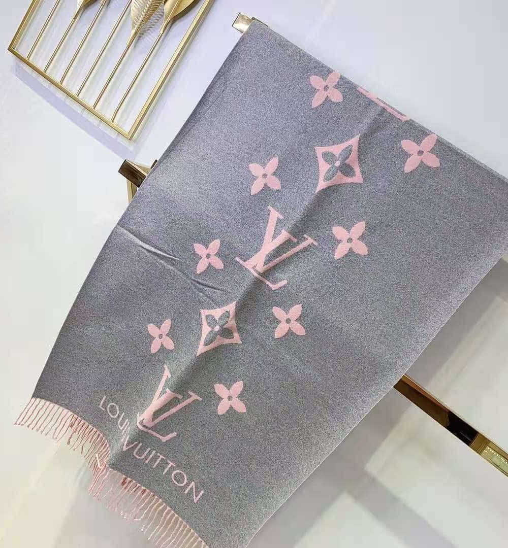 Reykjavik Scarf Light Grey And Pink For Women