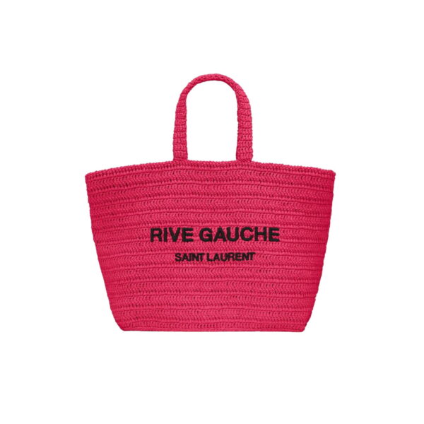 [REP 1:1] Rive Gauche Supple In Raffia Crochet Pink For Women 688864GAAA15693- 15 Inches/ 38 Cm