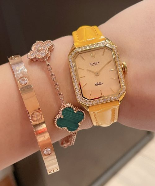 Rolex Cellini 24mm Gold Toned For Women