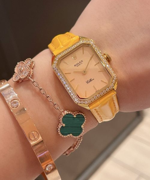 Rolex Cellini 24mm Gold Toned For Women