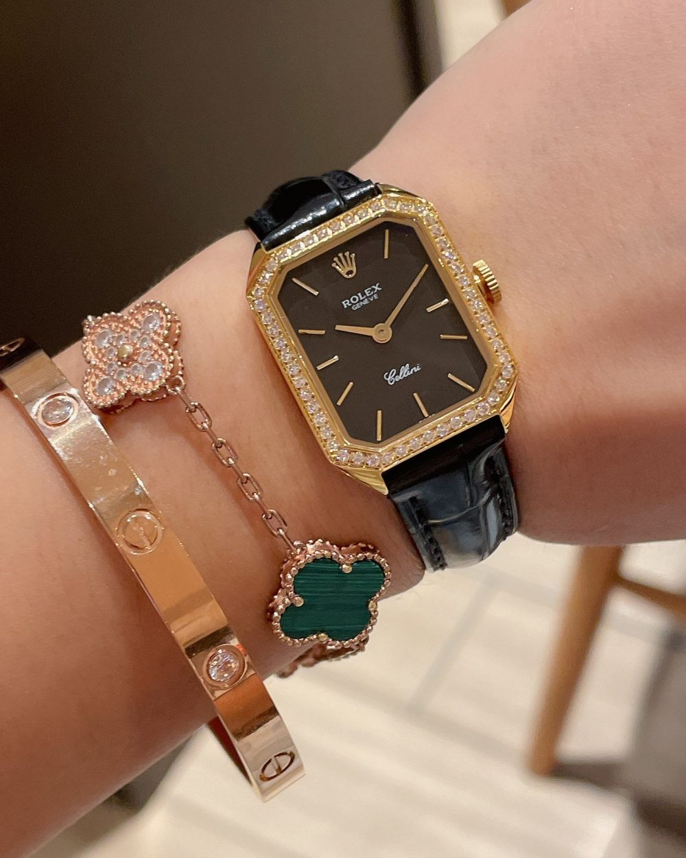 Rolex Cellini 24mm Gold Toned For Women