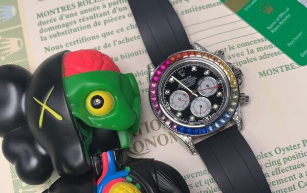 Rolex Cosmograph Daytona 40mm Silver Toned Beaded For Men