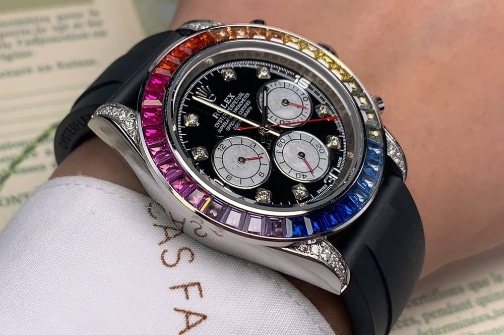 Rolex Cosmograph Daytona 40mm Silver Toned Beaded For Men