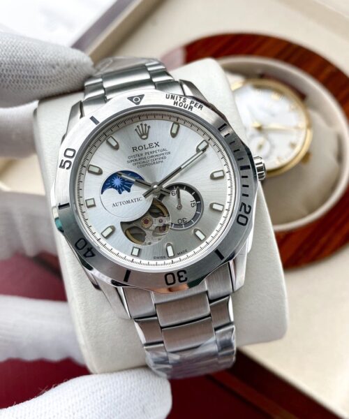 Rolex Cosmograph Daytona 42 For Men Silver Toned