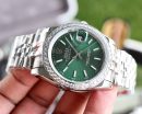 Rolex Datejust 36mm Silver Toned For Men Mint Green (Jubilee) 126300