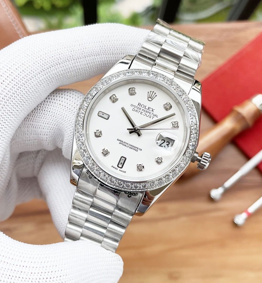 Rolex Datejust 41mm Oyster Perpetual Silver Toned For Men