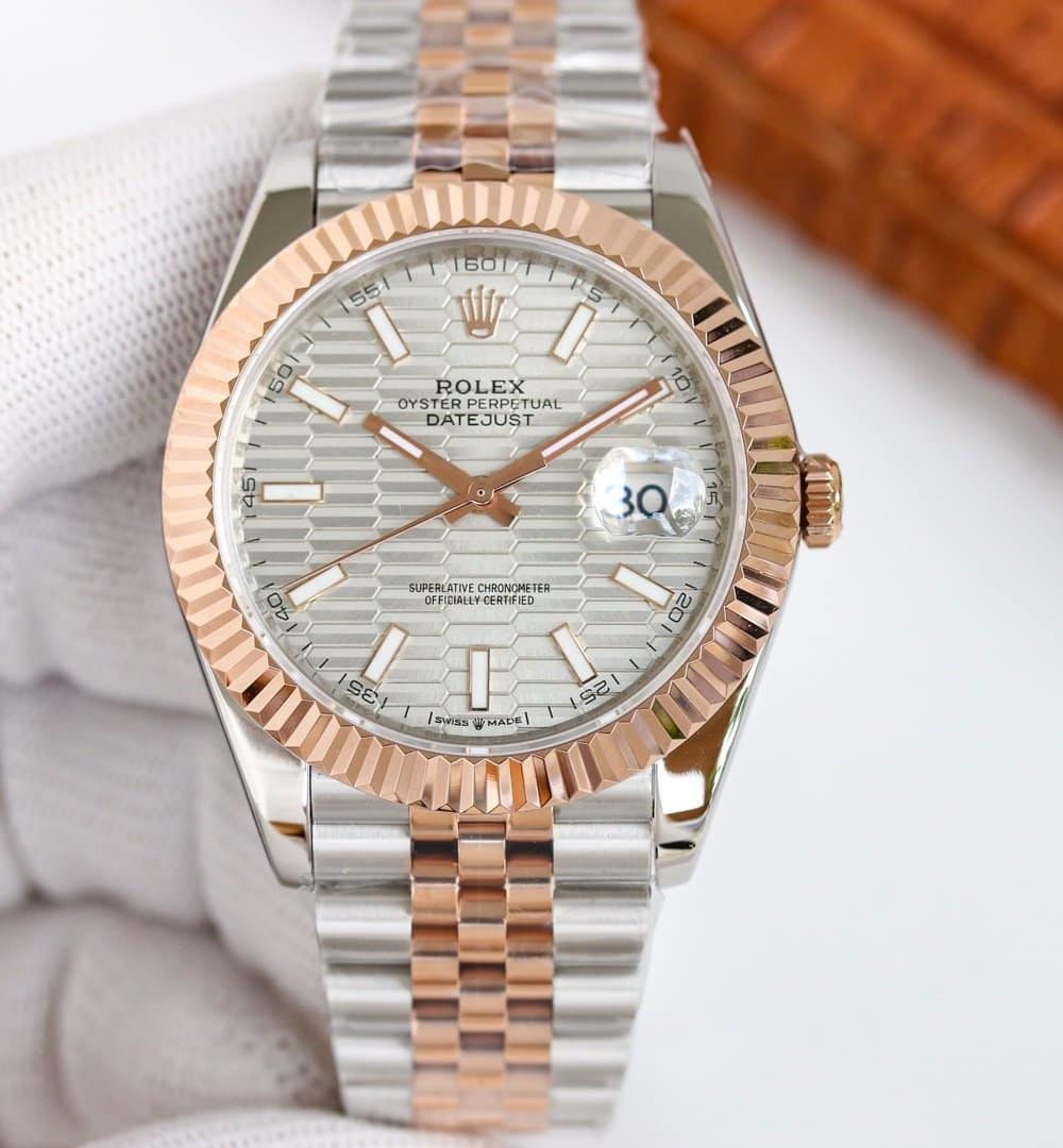 Rolex Datejust 41mm Oyster Perpetual Silver Toned For Men