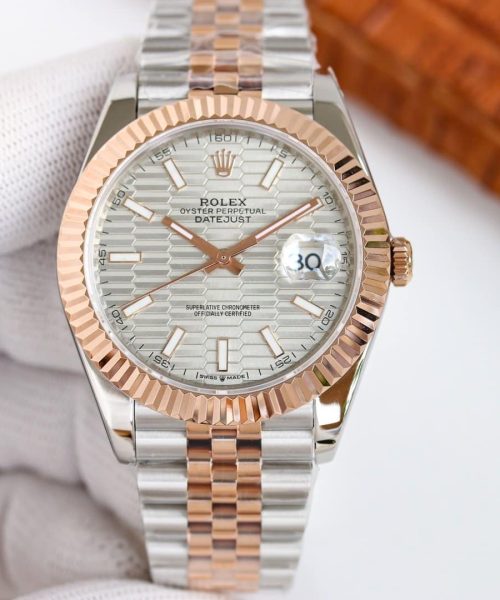 Rolex Datejust 41mm Oyster Perpetual Silver Toned For Men