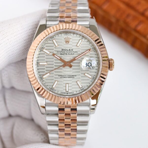 Rolex Datejust 41mm Oyster Perpetual Silver Toned For Men