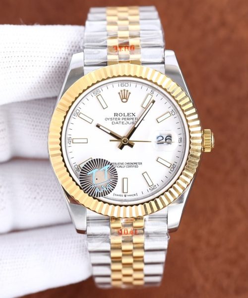 Rolex Datejust 41mm Oyster Perpetual Silver Toned For Men 70173