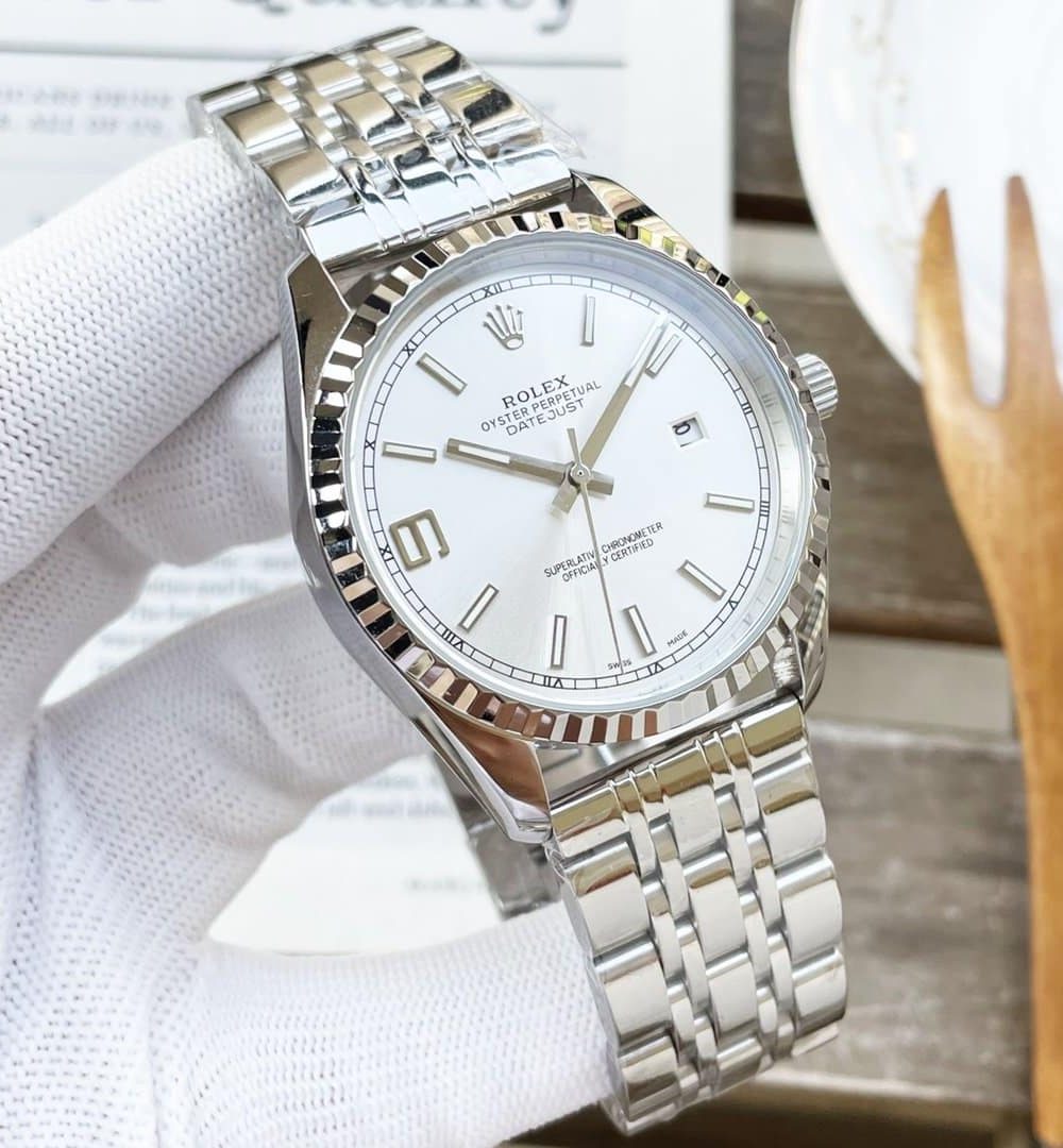 Rolex Datejust 41mm Oyster Perpetual Silver Toned For Men