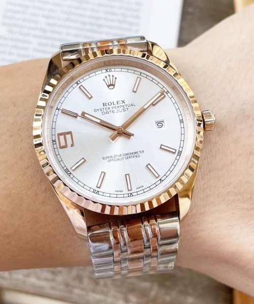 Rolex Datejust 41mm Oyster Perpetual Silver Toned For Men