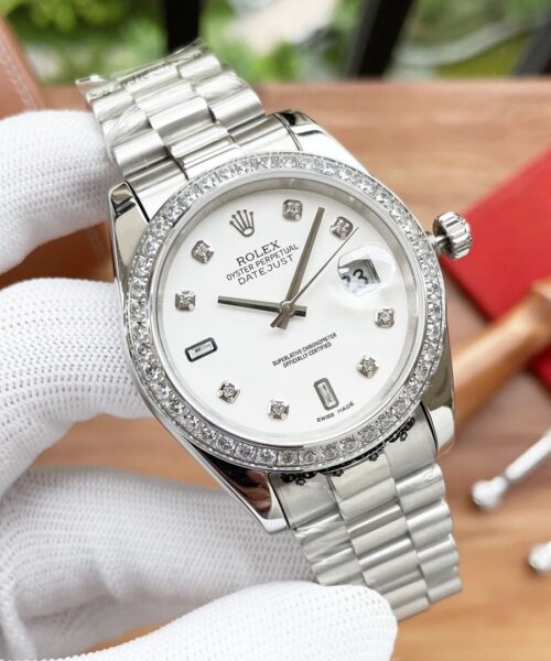 Rolex Datejust 41mm Oyster Perpetual Silver Toned For Men