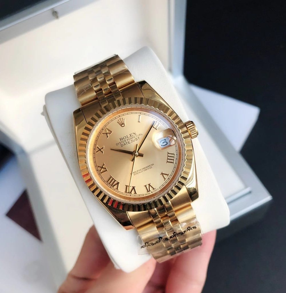 Rolex Datejust Watch Gold Toned Unisex