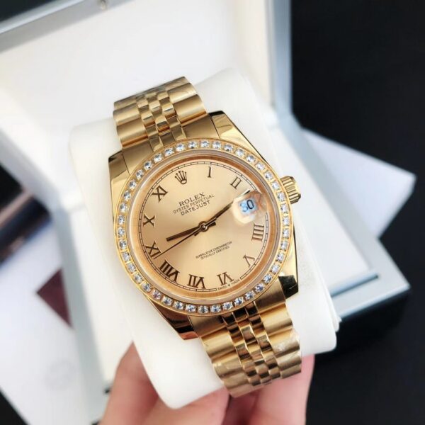 Rolex Datejust Watch Gold Toned Unisex