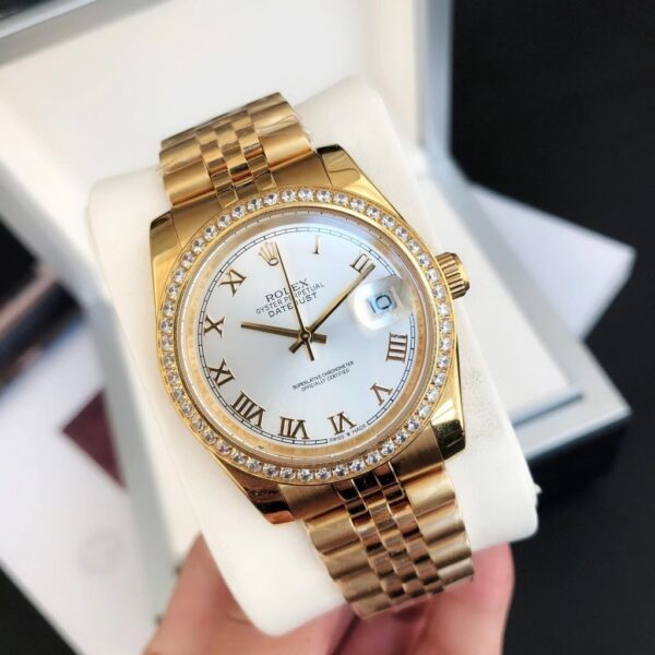 Rolex Datejust Watch Gold Toned Unisex
