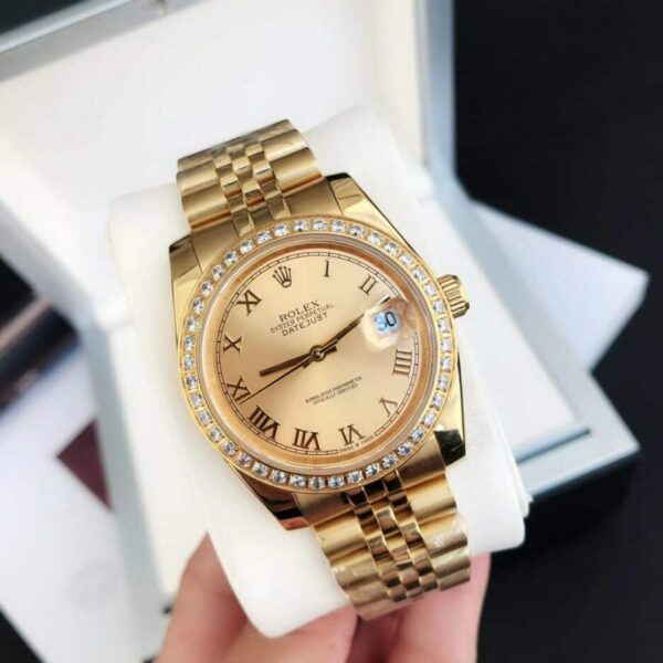 Rolex Datejust Watch Gold Toned Unisex