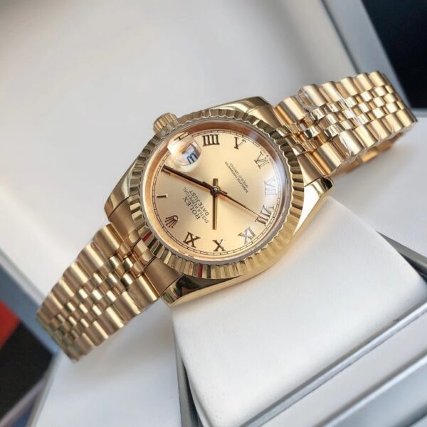 Rolex Datejust Watch Gold Toned Unisex