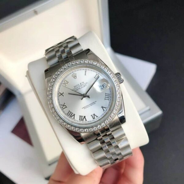 Rolex Datejust Watch Silver Toned Unisex