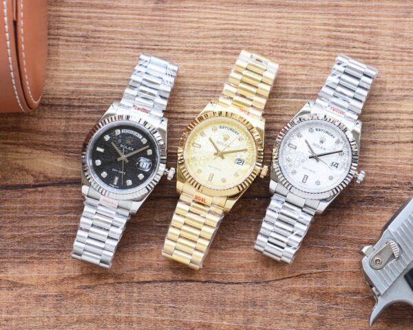 Rolex Day-date 41mm Silver Toned For Men