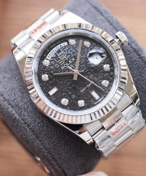 Rolex Day-date 41mm Silver Toned For Men
