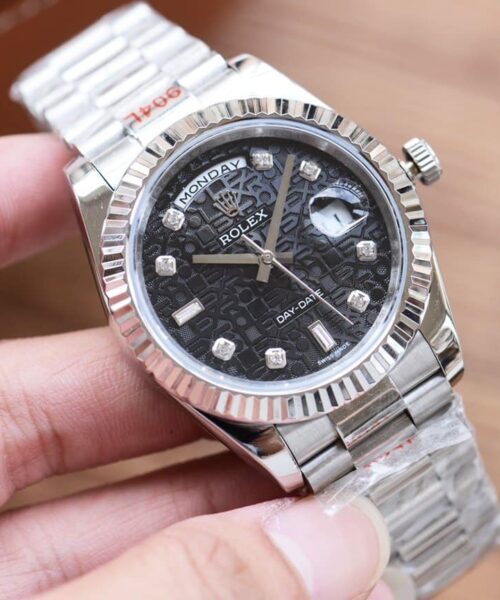 Rolex Day-date 41mm Silver Toned For Men