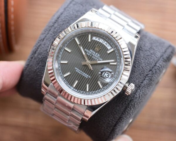 Rolex Daydate 41 Silver Toned For Men