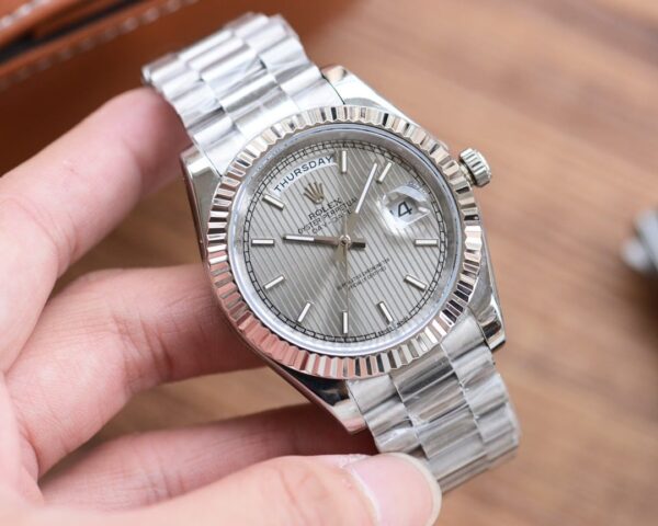 Rolex Daydate 41 Silver Toned For Men