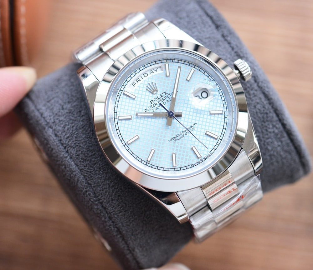Rolex Daydate 41 Silver Toned For Men