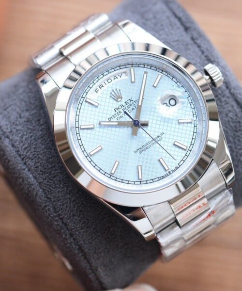 Rolex Daydate 41 Silver Toned For Men