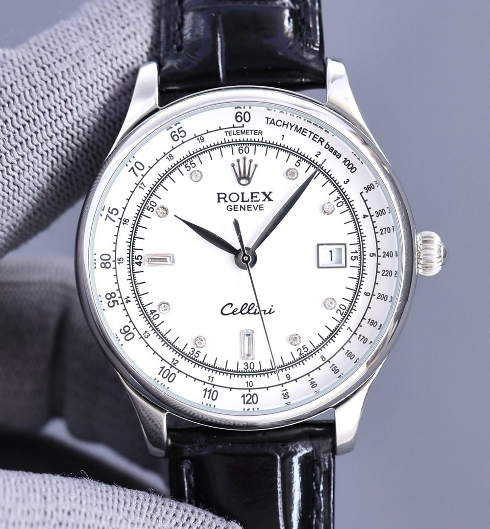 Rolex Geneve Cellini 40mm Silver Toned For Men