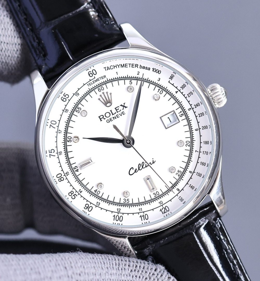 Rolex Geneve Cellini 40mm Silver Toned For Men