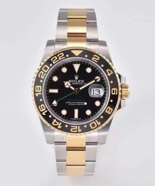 Rolex GMT - Master II 40mm Gold/Silver Toned For Men