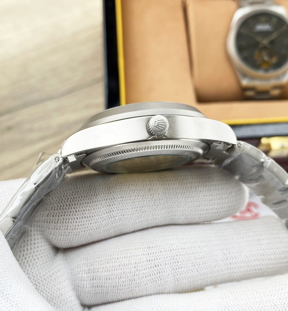 Rolex Labelnoir 41mm Silver Metal Toned For Men