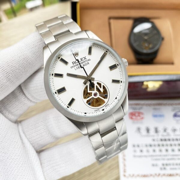 Rolex Labelnoir 41mm Silver Metal Toned For Men