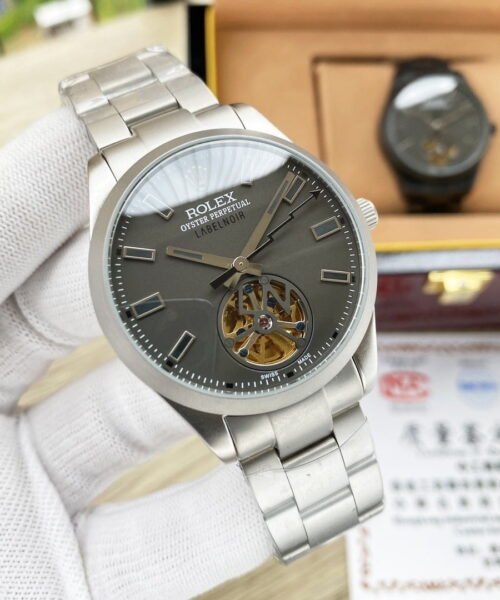 Rolex Labelnoir 41mm Silver Metal Toned For Men