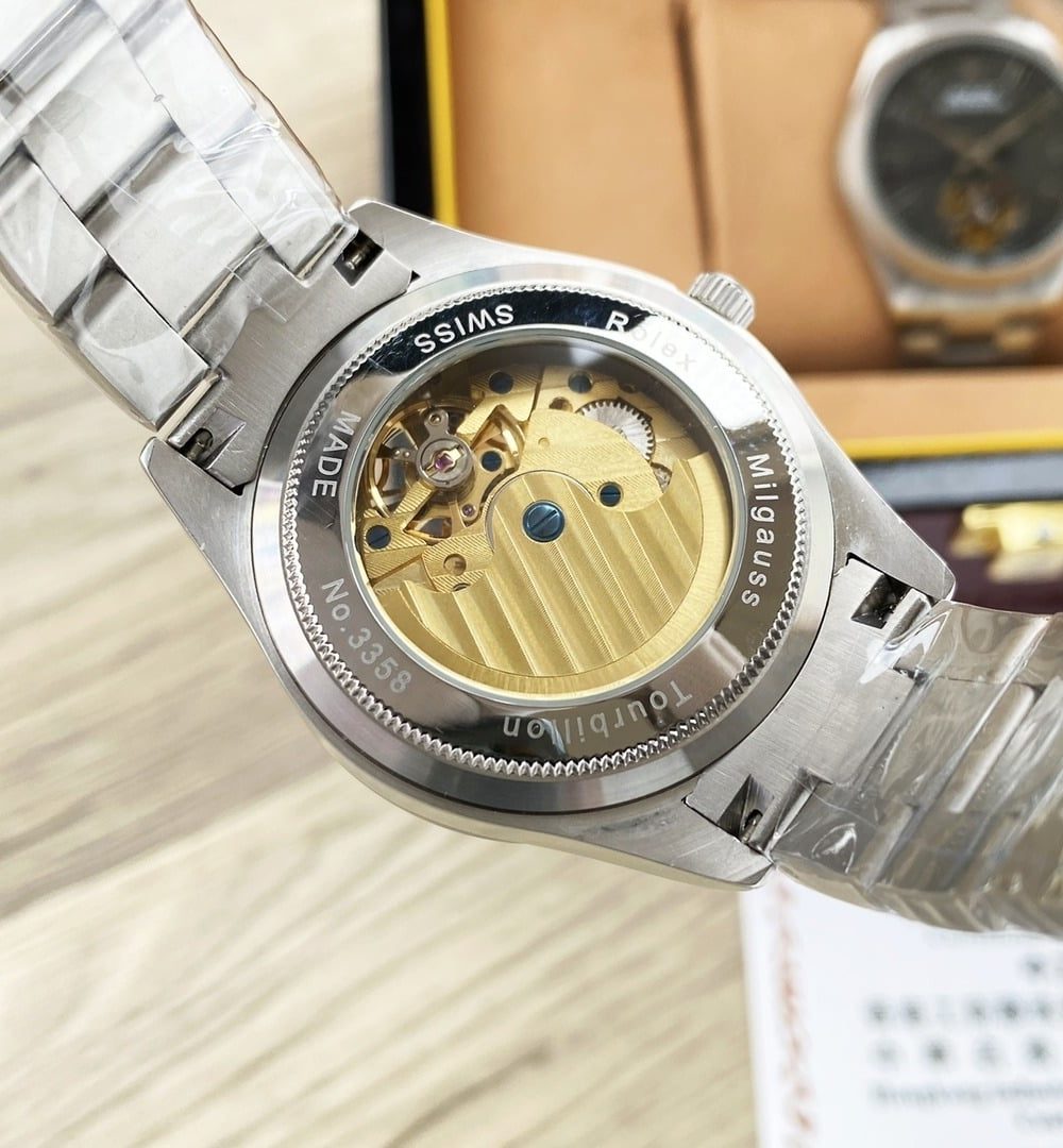 Rolex Labelnoir 41mm Silver Metal Toned For Men