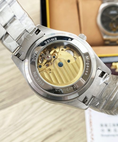 Rolex Labelnoir 41mm Silver Metal Toned For Men