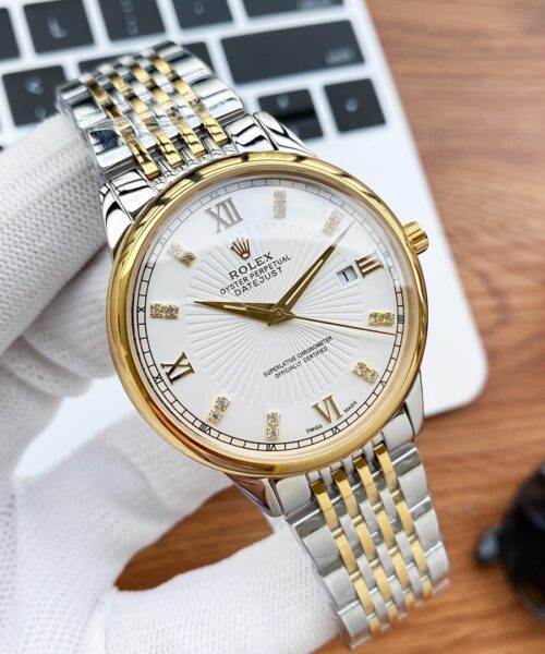 Rolex Oyster Perpetual 43mm Gold/Silver Toned For Men