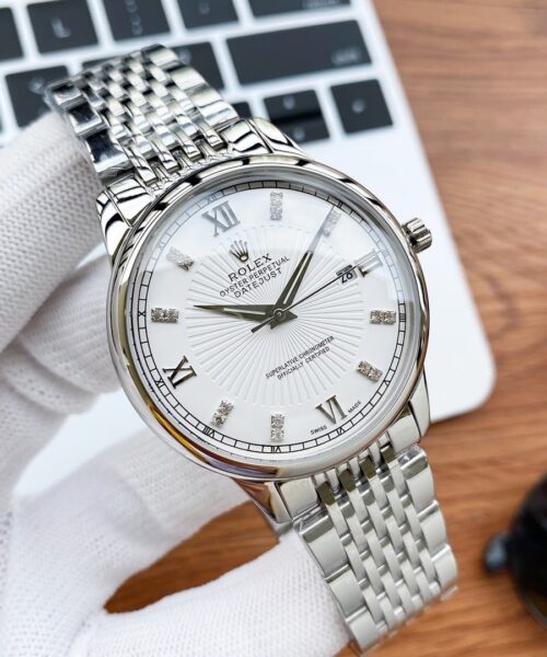 Rolex Oyster Perpetual 43mm Silver Toned For Men