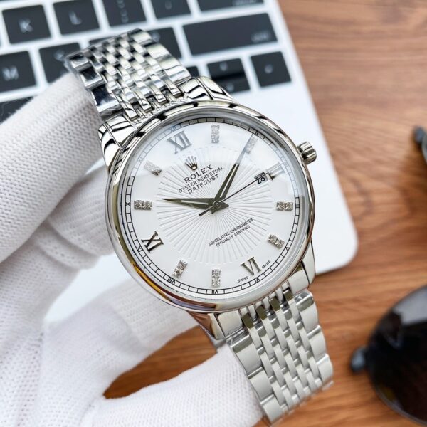 Rolex Oyster Perpetual 43mm Silver Toned For Men