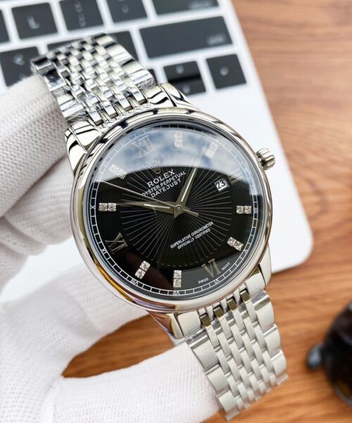 Rolex Oyster Perpetual 43mm Silver Toned For Men